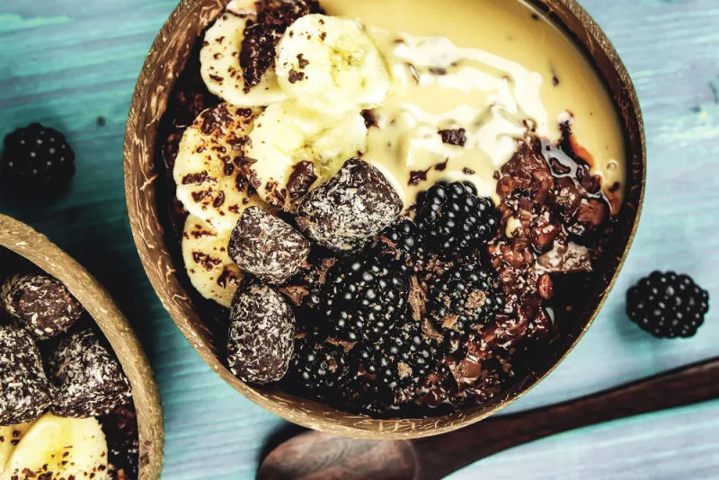 schoko-erdnuss-haferbrei-vegan