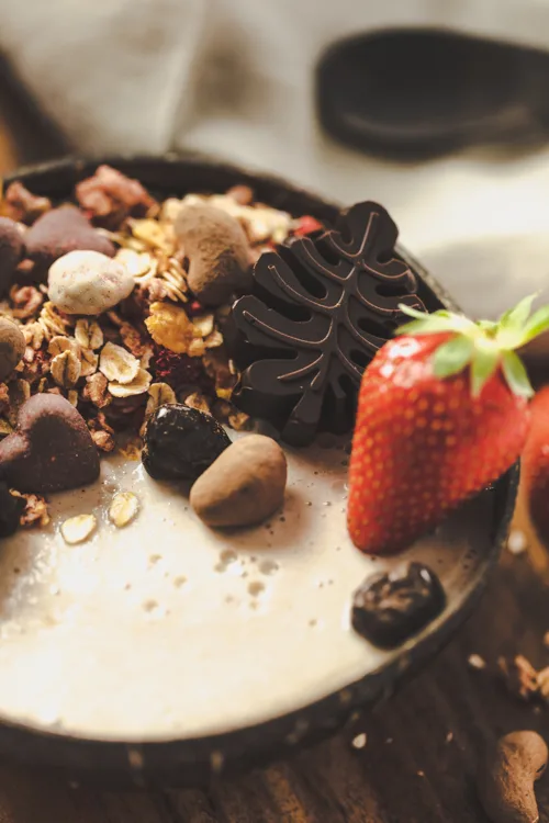 smoothiebowl mit schokolade