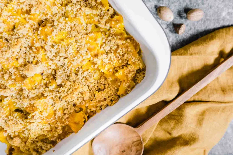 veganes kürbis mac and cheese
